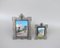 Antique Biedermeier Nickel-Plated Picture Frames, Set of 2 1