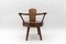 Mid-Century Modern French Wooden Armchair attributed to Pierre Chapo, 1960s, Image 1