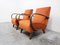 Bentwood Armchair with Rusty Orange Velvet Upholstery by Jindřich Halabala, 1930s 5
