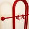 Red Metal Floor Coat Rack, 1980s 5