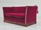 Danish Velour 2 Seater Drop Arm Sofa, 1960s 17