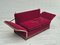 Danish Velour 2 Seater Drop Arm Sofa, 1960s 15