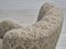 Silla Relax danesa de terciopelo con patas de madera de haya, años 60, Imagen 10