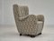 Danish Relax Chair in Velour with Beech Wood Legs, 1960s, Image 7