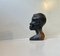 Vintage African Carved Bust in Black Wood, 1960s, Image 1