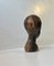 Busto africano vintage de madera negra, años 60, Imagen 6