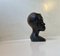 Busto africano vintage de madera negra, años 60, Imagen 5