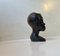 Vintage African Carved Bust in Black Wood, 1960s 5