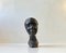 Vintage African Carved Bust in Black Wood, 1960s 2