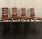 Sculptural Prototype Hermès Saddle Leather and Aluminium Dining Chairs attributed to Michel Ducaroy for Ligne Roset, 1968, Set of 4, Image 1
