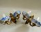 French Ornate Wall Sconces in Bronze and Blue Limoges Porcelain, 1930s, Set of 2 6