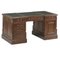 Spanish Mahogany Executive Desk with Drawers and Leather Top 1
