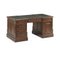 Spanish Mahogany Executive Desk with Drawers and Leather Top 2