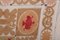 Vintage Uzbek Suzani Wall Hanging Decor with Red Embroidery, Image 6