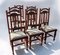 Antiker ausziehbarer Tisch & Stühle aus Eiche, 7 . Set 4