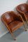 Art Deco Style Dutch Cognac Leather Club Chairs, Set of 4 3