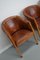 Art Deco Style Dutch Cognac Leather Club Chairs, Set of 4, Image 3