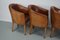 Niederländische Cognac Leder Clubsessel im Art Deco Stil, 4 . Set 12