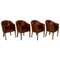 Art Deco Style Dutch Cognac Leather Club Chairs, Set of 4 1
