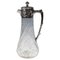 Art Nouveau Cut Glass Carafe with Silver Mount attributed to Vincenz Carl Dub, Vienna, 1900s 1