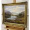 William Yeaman, Rowing on a Lake in the Irish Mountain Landscape with Lush Green Trees, 1984, Olio su tela, con cornice, Immagine 4