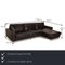 Concept Plus Corner Sofa and Chaise Longue in Dark Brown Leather from Ewald Schillig, Set of 2 2