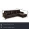 Concept Plus Corner Sofa and Chaise Longue in Dark Brown Leather from Ewald Schillig, Set of 2, Image 2