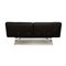 Smala 3-Seater Sofa and Pouf in Black Leather from Ligne Roset, Set of 2, Image 7