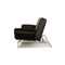 Smala 3-Seater Sofa and Pouf in Black Leather from Ligne Roset, Set of 2, Image 8
