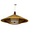 Mid-Century Teak and Cord Pendant Lamp attributed to Temde, 1960s, Image 1