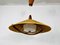 Lámpara colgante Mid-Century de teca y cordón atribuida a Temde, años 60, Imagen 5