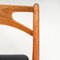 Sedie Sawbuck Ch29p in teak e pelle nera attribuite a Hans J. Wegner per Carl Hansen & Son, anni '60, set di 4, Immagine 11