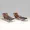 Leather Maggiolina Lounge Chairs & Footstools attributed to Marco Zanuso for Zanotta, Set of 4 3