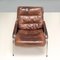 Leather Maggiolina Lounge Chairs & Footstools attributed to Marco Zanuso for Zanotta, Set of 4, Image 8