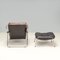 Leather Maggiolina Lounge Chairs & Footstools attributed to Marco Zanuso for Zanotta, Set of 4, Image 7