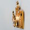 Large Glass and Gold Brass Wall Lights attributed to Ernst Palme, 1970s, Set of 2 8