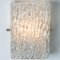 Textured Ice Glass Gold Wall Lights attributed to J. T. Kalmar for Kalmar, 1970s, Set of 2 3