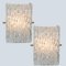 Textured Ice Glass Gold Wall Lights attributed to J. T. Kalmar for Kalmar, 1970s, Set of 2 2