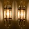 Clear Gold Glass & Brass Sconces in the style of Venini, 1970, Set of 2, Image 7