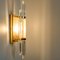 Clear Gold Glass & Brass Sconces in the style of Venini, 1970, Set of 2, Image 4