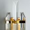 Clear Gold Glass & Brass Sconces in the style of Venini, 1970, Set of 2 12