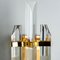 Clear Gold Glass & Brass Sconces in the style of Venini, 1970, Set of 2, Image 12