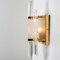 Clear Gold Glass & Brass Sconces in the style of Venini, 1970, Set of 2, Image 14