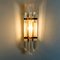 Clear Gold Glass & Brass Sconces in the style of Venini, 1970, Set of 2, Image 2