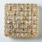 Square Textured Glass Wall Light, Germany, 1960s 4