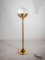 Grand Lampadaire Globe en Laiton et Verre Opalin, Allemagne, 1970s 2