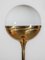 Grand Lampadaire Globe en Laiton et Verre Opalin, Allemagne, 1970s 7