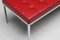 Red Leather Bench by Florence Knoll for Knoll International, 2007 3