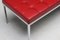 Red Leather Bench by Florence Knoll for Knoll International, 2007, Image 3