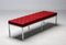 Red Leather Bench by Florence Knoll for Knoll International, 2007 4